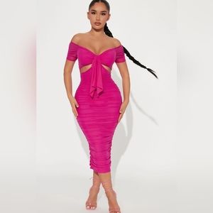 Simple and sweet mesh Rushed dress